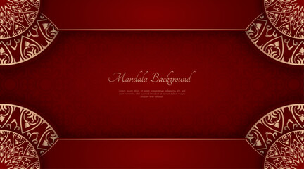 Luxury background with gold mandala ornament
