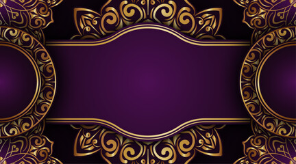 Luxury background with golden mandala ornament