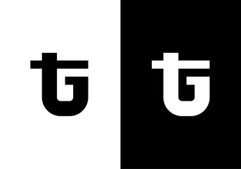 TG, GT monogram logo icon