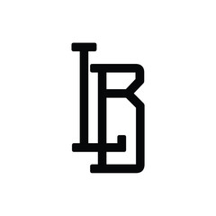 LB monogram logo design letter text name symbol monochrome logotype alphabet character simple logo