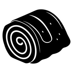 vector illustration of a black and white fish