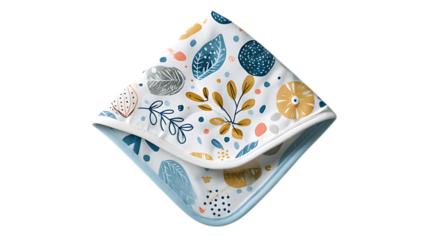 Colorful Botanical Floral Pattern with Abstract Leaves and Nature-Inspired Motifs

