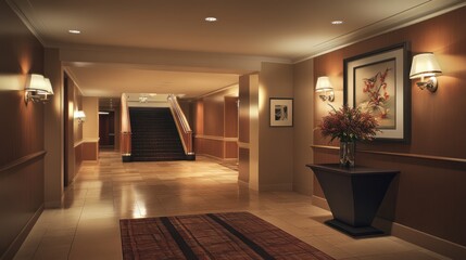 Luxurious Hotel Interior Hallway