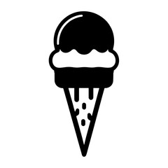 ice cream cone icon isolated PNG transparent