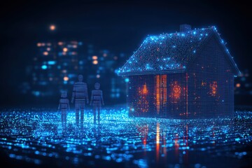 Futuristic Digital House Representation