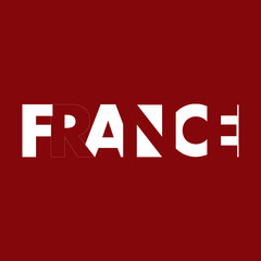 Modern France Typography Logo with Minimalist French Style Elements


