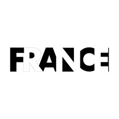 Modern France Typography Logo with Minimalist French Style Elements


