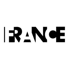 Modern France Typography Logo with Minimalist French Style Elements

