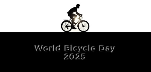 Obraz premium This is the illustration to celebrate the World Bicycle Day 2025.