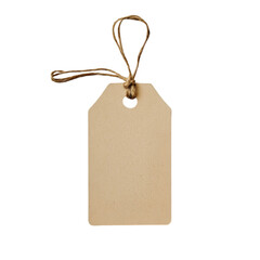 Blank Beige Tag with Twine String Gift Label Rustic Craft