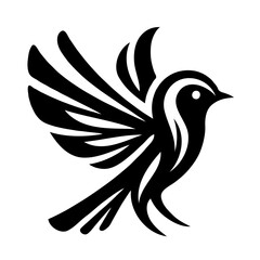 Fototapeta premium Stylized bird in flight with intricate design 