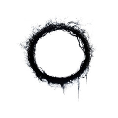 Abstract Circular Water Formation, Dark Ring of Water, Mystical Water Circle, Grunge Water Circle