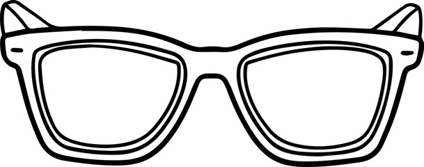 sunglasses outline vector illustration, line art