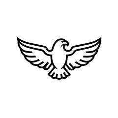 Eagle Emblem - Minimalist Line Art Symbol of Freedom and Power
