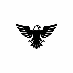 Eagle Silhouette: Majestic Bird of Prey, Symbol of Freedom