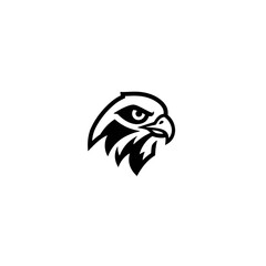 Eagle Head Minimalist Logo - Powerful Bird of Prey Symbol