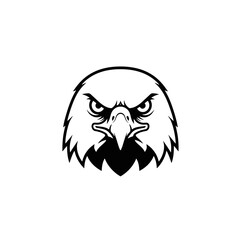 Eagle Head Vector: Fierce Bird of Prey Illustration