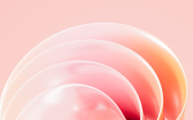 Abstract curved metal background, 3d rendering.