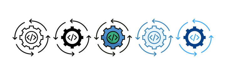 Software Update Icon Set Multiple Style Collection