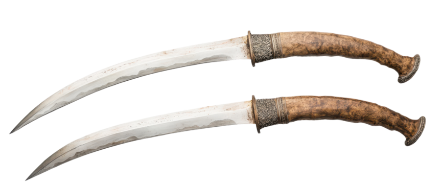 Pair of curved daggers