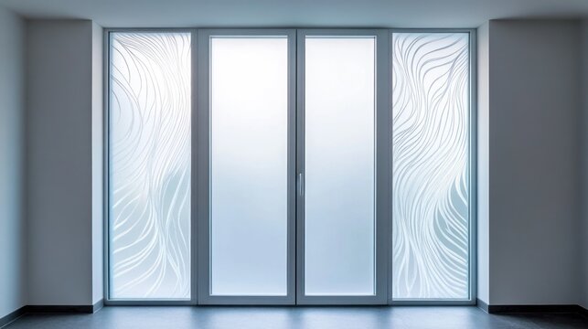 Modern frosted glass doors