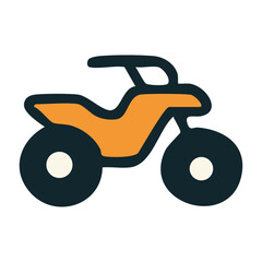 Colorful Vector of an ATV Bike for Off-Road Adventures