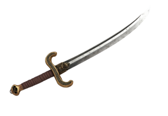 Ornate Dagger with a Curved Blade