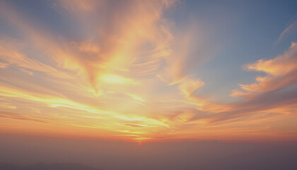 Fototapeta premium Background of beautiful sunset sky , with white tonespng