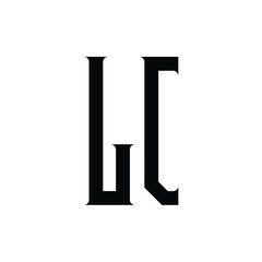 LC monogram logo design letter text name symbol monochrome logotype alphabet character simple logo