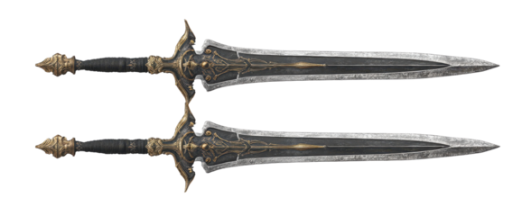 Ornate Double-Bladed Swords