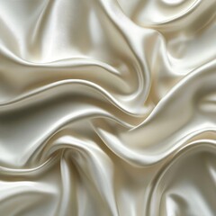 Obraz premium White Silk Digital Background, Generative AI