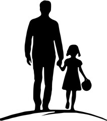silhouette of a family