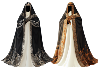 Formal attire, two variations
