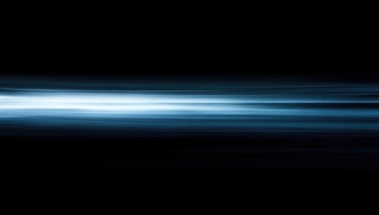 Abstract blue light streaks on black background