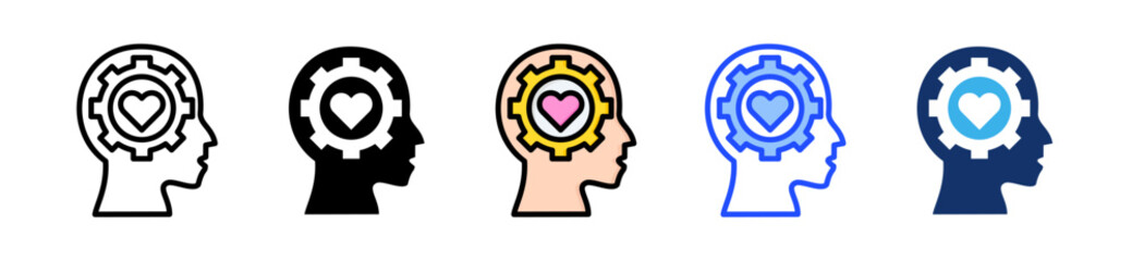 Stress Management Icon Collection With Multiple Styles