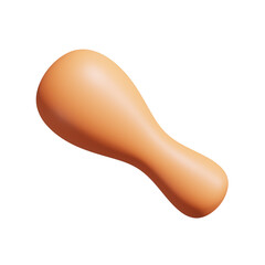 3D Chicken Drumstick Illustration