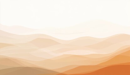 Abstract landscape with soft, undulating hills in warm, earthy tones
