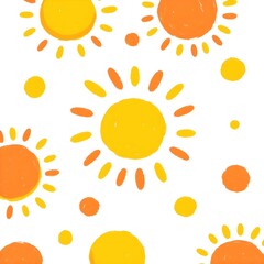Seamless pattern of suns