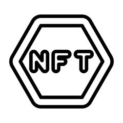NFT Icon Vector Line Icon Design