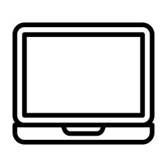 Laptop Vector Line Icon Design