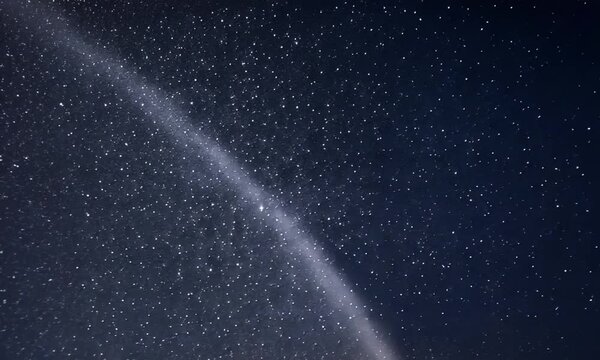 Celestial Stream: Night Sky with Starlit Trail