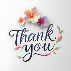Thank you typography 