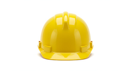Yellow Hard Hat Safety Equipment, Rear View