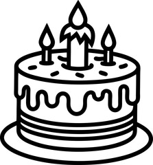 birthday cake vector illustration