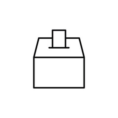 Ballot box icon. Outline ballot vector icon for web design, vector illustration on white background