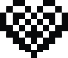 pixel shape love silhouette