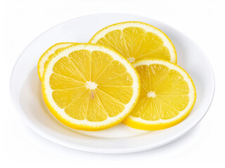 Detailed Realistic Dragon Fruit Slice on White Plate - Clean Isolated Image