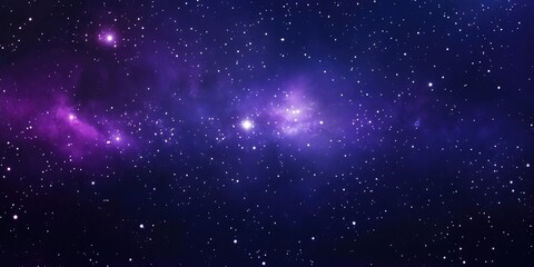 Obraz premium Cosmic nebula with purple hues and scattered stars