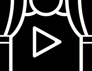 Rounded Filled Cinema icon