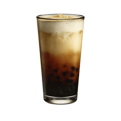 Iced Brown Sugar Boba Milk Tea in Tall Glass